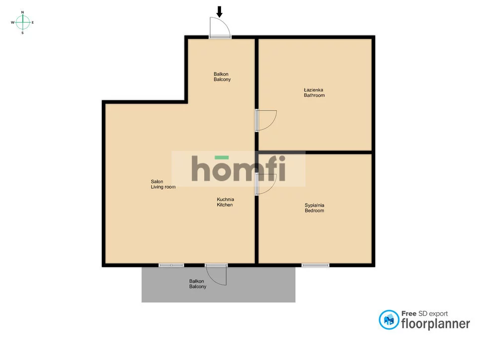 2 pokoje, mieszkanie 37,68 m², piętro 1, oferta nr , 52528/2089/OMW, Radom, Śródmieście, Zegara Słonecznego