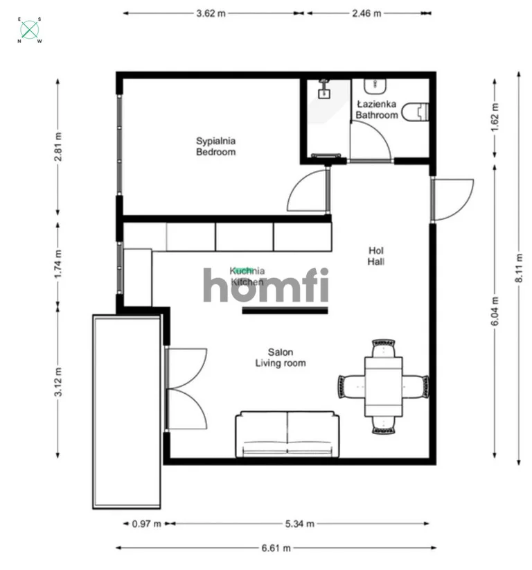 2 pokoje, mieszkanie 43,38 m², piętro 3, oferta nr , 52763/2089/OMW, Poznań, Jeżyce, Jeżyce, Zofii Nałkowskiej