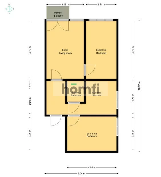 3 pokoje, mieszkanie 53,95 m², piętro 4, oferta nr , 24386/2089/OMS, Radom, 11 Listopada