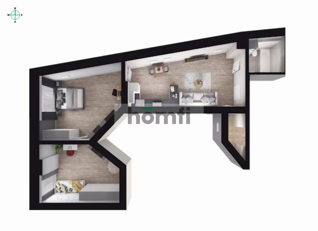 3 pokoje, mieszkanie 71,16 m², piętro 2, oferta nr , 24200/2089/OMS, Bytom, Śródmieście, Centrum, Dworcowa