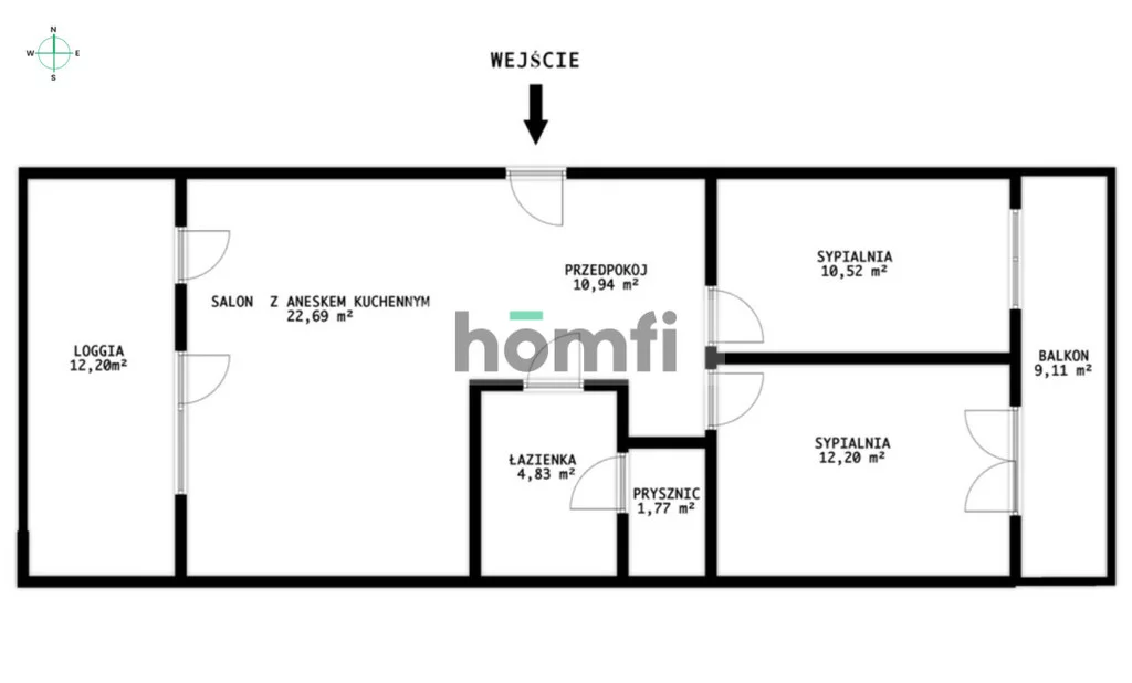 3 pokoje, mieszkanie 63,15 m², piętro 1, oferta nr , 25383/2089/OMS, Rzeszów, Drabinianka, Eugeniusza Kwiatkowskiego