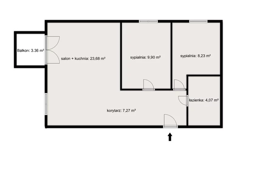 3 pokoje, mieszkanie 53,15 m², piętro 1, oferta nr , 24788/2089/OMS, Rzeszów, Zalesie, Henryka Wieniawskiego