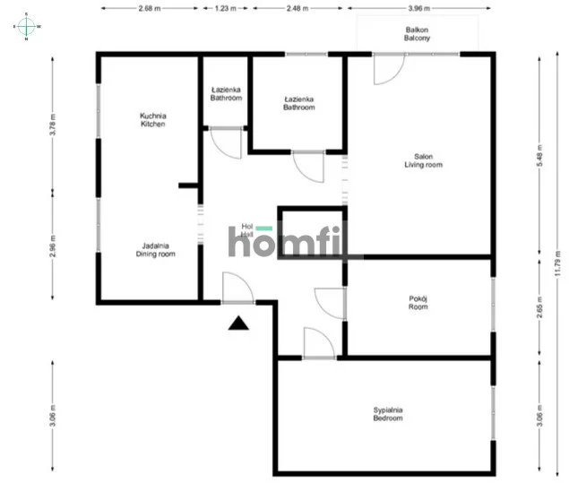 3 pokoje, mieszkanie 90,78 m², piętro 2, oferta nr , 24723/2089/OMS, Radom, Planty, Mariacka