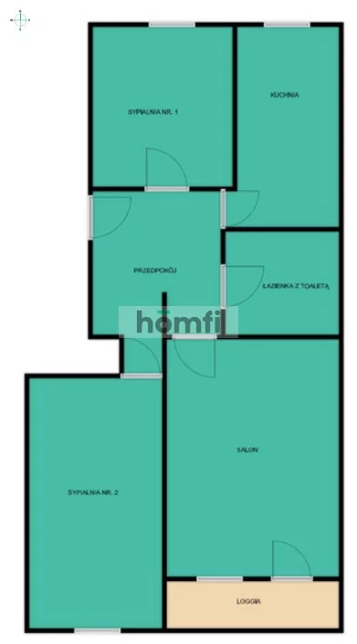 3 pokoje, mieszkanie 59,82 m², piętro 2, oferta nr , 24332/2089/OMS, Rzeszów, gen. Mariana Langiewicza