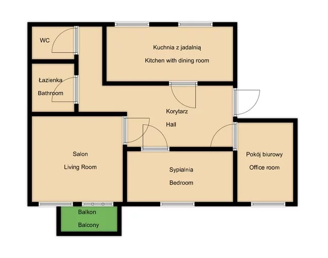 3 pokoje, mieszkanie 64,86 m², parter, oferta nr , 23553/2089/OMS, Radom, Śródmieście, Marii Curie-Skłodowskiej
