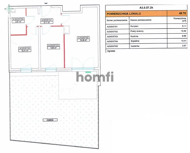 3 pokoje, mieszkanie 49,74 m², parter, oferta nr , 24631/2089/OMS, Poznań, Grunwald, Grunwald, Miśnieńska