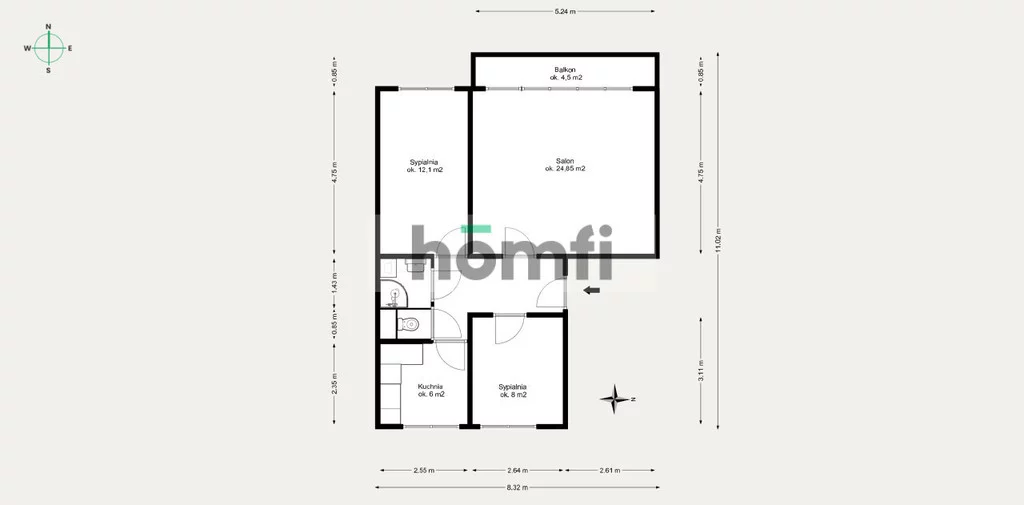3 pokoje, mieszkanie 60,54 m², piętro 6, oferta nr , 25325/2089/OMS, Chrzanów, Niepodległości