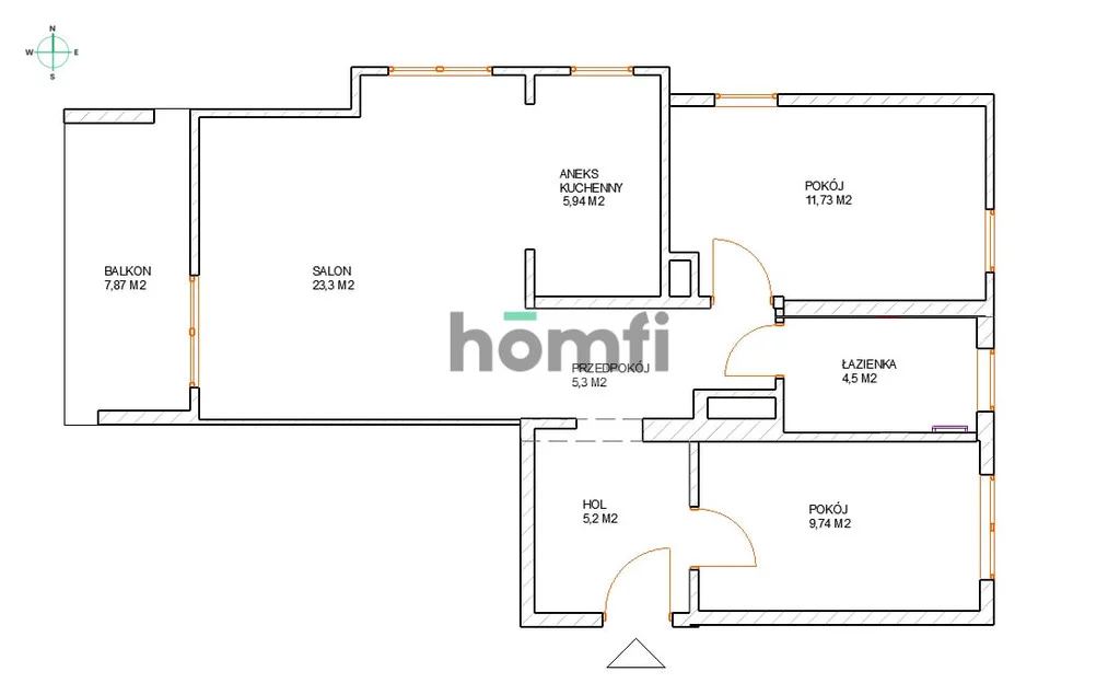 3 pokoje, mieszkanie 65,71 m², piętro 2, oferta nr , 25142/2089/OMS, Rzeszów, Odrzykońska
