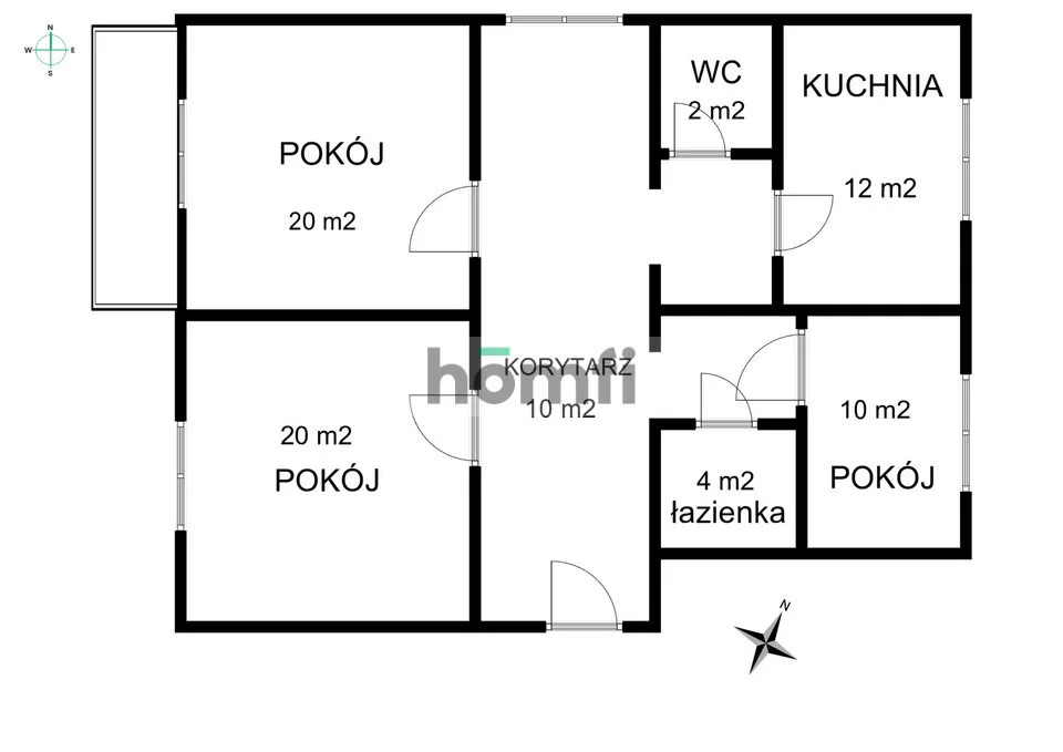 3 pokoje, mieszkanie 76,50 m², piętro 2, oferta nr , 25339/2089/OMS, Poznań, Rataje, Rataje, os. Piastowskie