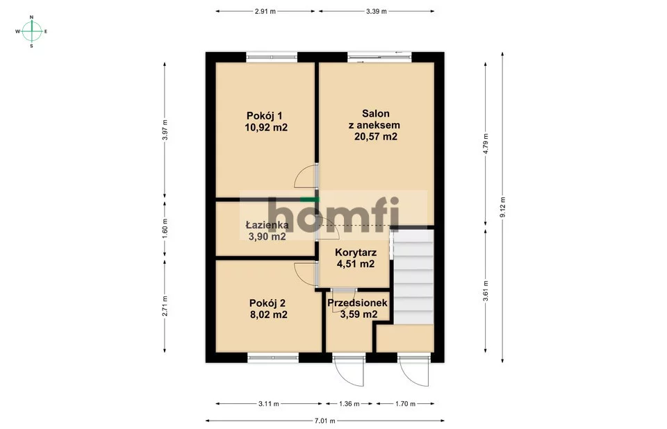 3 pokoje, mieszkanie 52,00 m², parter, oferta nr , 25504/2089/OMS, Gowarzewo, Pogodna