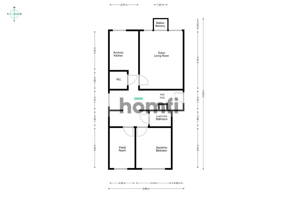 3 pokoje, mieszkanie 68,90 m², piętro 5, oferta nr , 25397/2089/OMS, Poznań, Stare Miasto, Stare Miasto