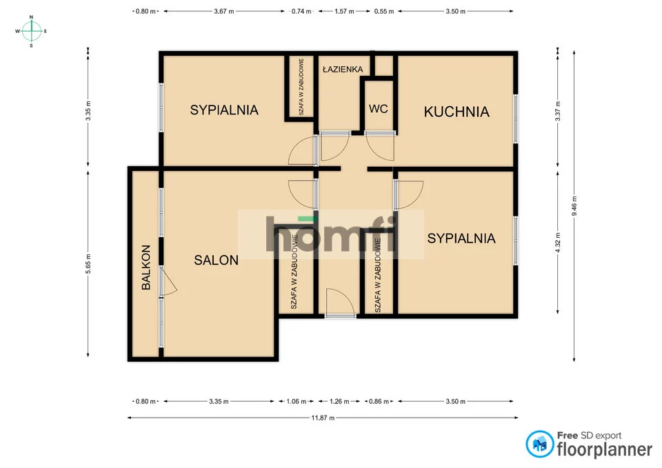 3 pokoje, mieszkanie 75,00 m², piętro 2, oferta nr , 25485/2089/OMS, Snopków