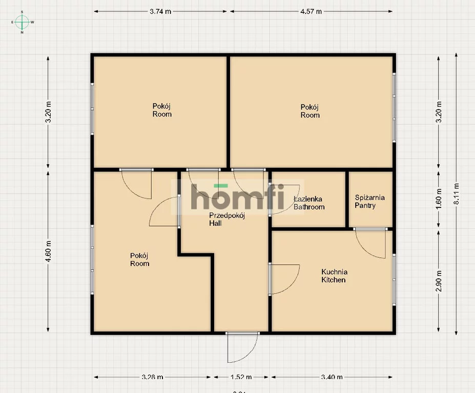 3 pokoje, mieszkanie 101,45 m², piętro 2, oferta nr , 25341/2089/OMS, Radom, Śródmieście, Stanisława Moniuszki