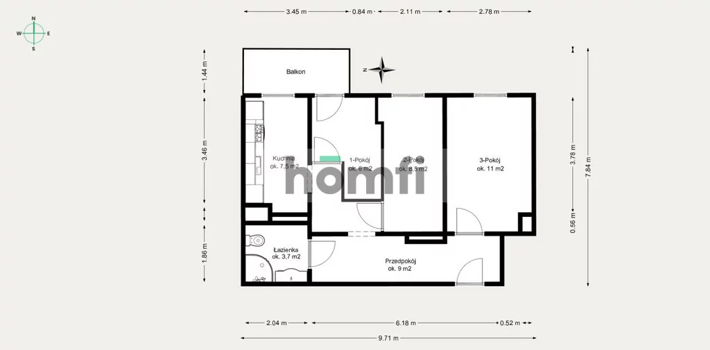 3 pokoje, mieszkanie 50,90 m², piętro 2, oferta nr , 24658/2089/OMS, Kraków, Dębniki, Ruczaj, Szuwarowa