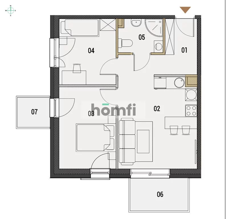 Mieszkanie na sprzedaż, 48,79 m², 3 pokoje, 1 piętro, oferta nr 23955/2089/OMS