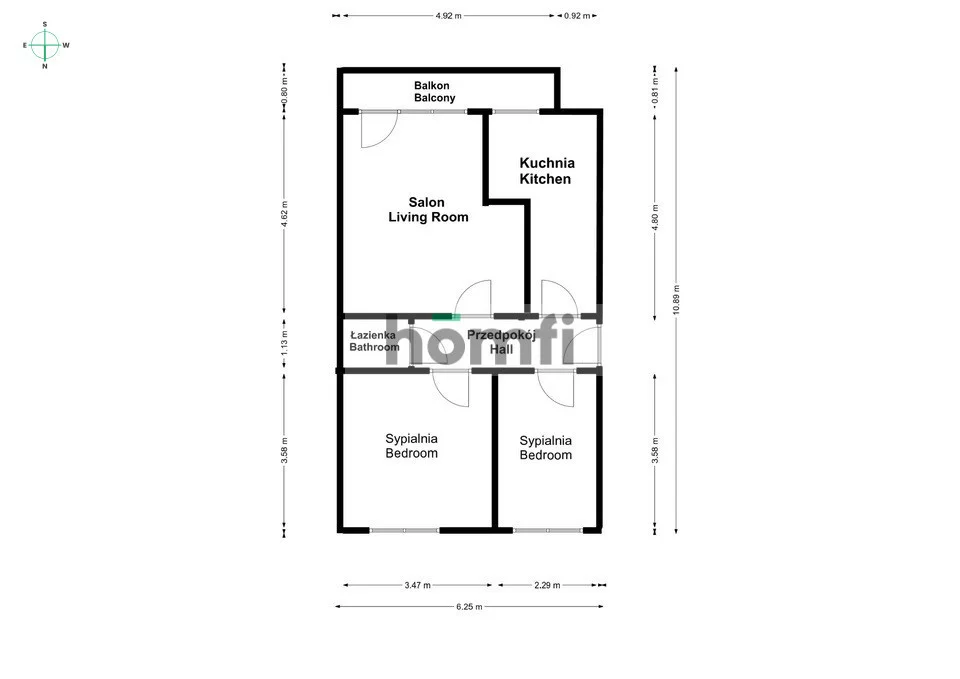 3 pokoje, mieszkanie 50,09 m², piętro 5, oferta nr , 24947/2089/OMS, Kraków, Bieńczyce, os. Wysokie