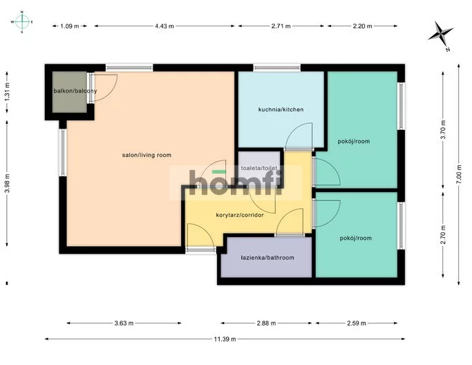3 pokoje, mieszkanie 62,00 m², piętro 2, oferta nr , 51128/2089/OMW, Poznań, Umultowo, Umultowo, Bratumiły