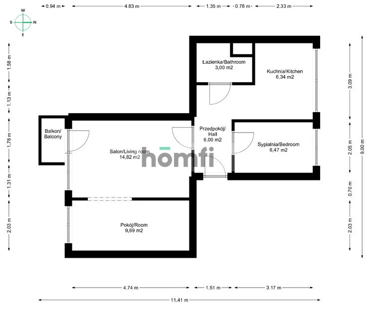 3 pokoje, mieszkanie 48,00 m², piętro 1, oferta nr , 53472/2089/OMW, Toruń, Bielany, Jurija Gagarina
