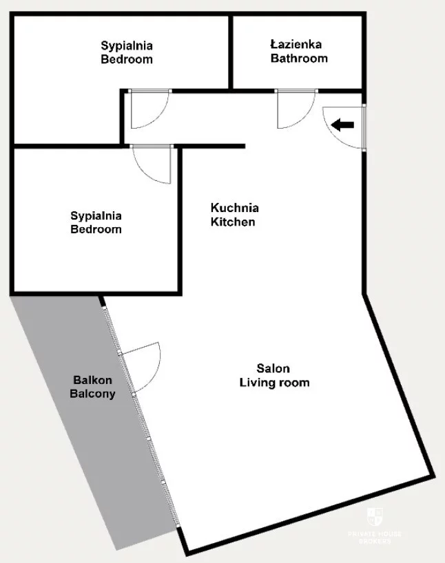 3 pokoje, mieszkanie 55,00 m², piętro 3, oferta nr , 52705/2089/OMW, Kraków, Podgórze, Kalwaryjska