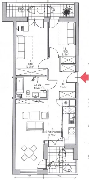 3 pokoje, mieszkanie 61,00 m², piętro 2, oferta nr , 52803/2089/OMW, Kraków, Czyżyny, Osiedle Dywizjonu 303