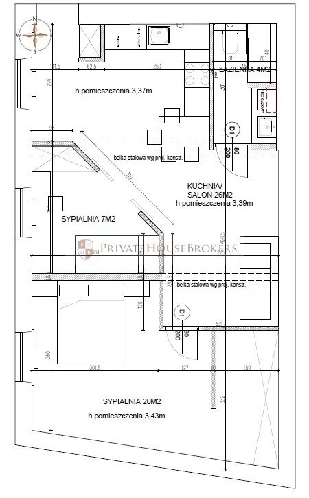 3 pokoje, mieszkanie 58,00 m², piętro 1, oferta nr , 52303/2089/OMW, Kraków, Stare Miasto, Stare Miasto, św. Sebastiana