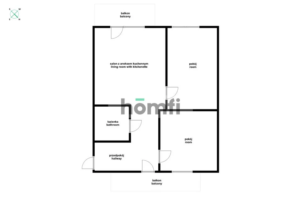 3 pokoje, mieszkanie 52,45 m², piętro 1, oferta nr , 52877/2089/OMW, Wrocław, Maślice, Węgliniecka