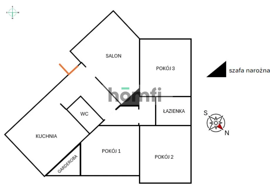 4 pokoje, mieszkanie 79,00 m², piętro 3, oferta nr , 25186/2089/OMS, Łódź, Widzew, Widzew, Bolesława Szczodrego
