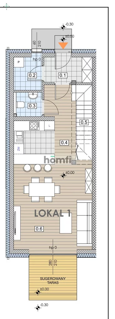 4 pokoje, mieszkanie 92,30 m², parter, oferta nr , 23003/2089/OMS, Komorniki, Glebowa