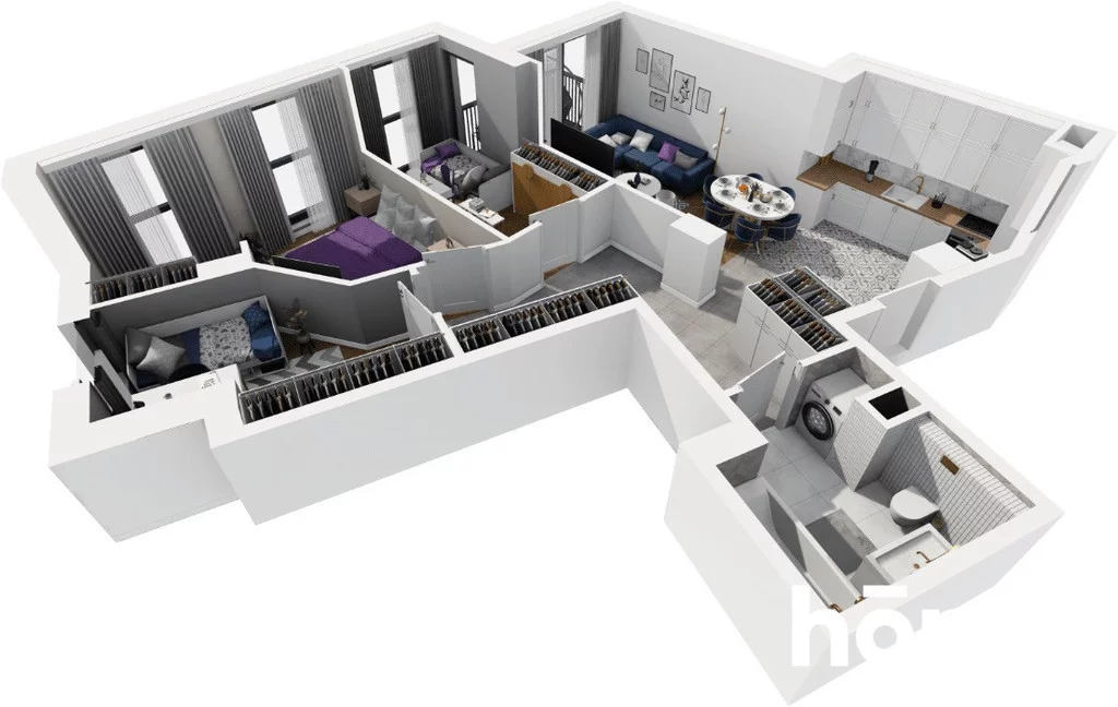 4 pokoje, mieszkanie 66,90 m², piętro 1, oferta nr , 25106/2089/OMS, Gdańsk, Siedlce, Kartuska