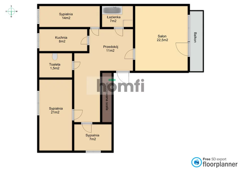 4 pokoje, mieszkanie 92,00 m², piętro 3, oferta nr , 22065/2089/OMS, Garbów, Makowa