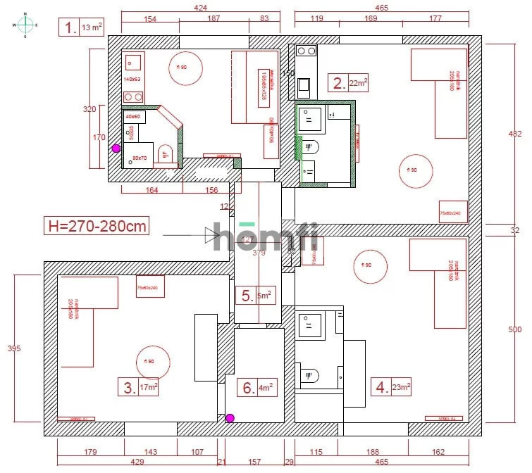 4 pokoje, mieszkanie 83,76 m², piętro 1, oferta nr , 25089/2089/OMS, Poznań, Wilda, Wilda, Pionierska
