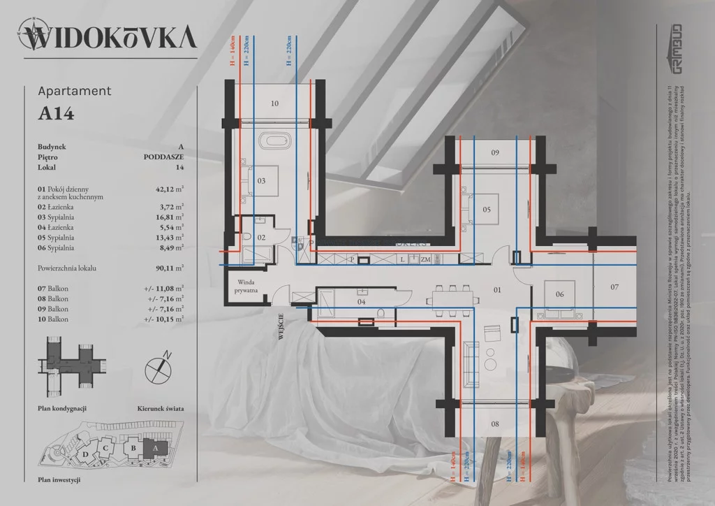 4 pokoje, mieszkanie 90,11 m², piętro 3, oferta nr , 24678/2089/OMS, Białka Tatrzańska, Środkowa