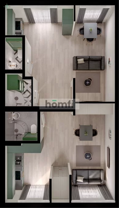 4 pokoje, mieszkanie 56,40 m², parter, oferta nr , 24686/2089/OMS, Katowice, Bogucice, Bogucice, Wrocławska