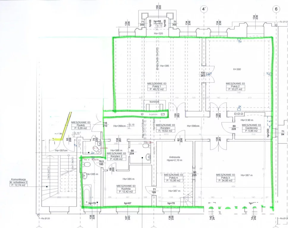 Mieszkanie do wynajęcia, 223,91 m², 4 pokoje, 1 piętro, oferta nr 51313/2089/OMW