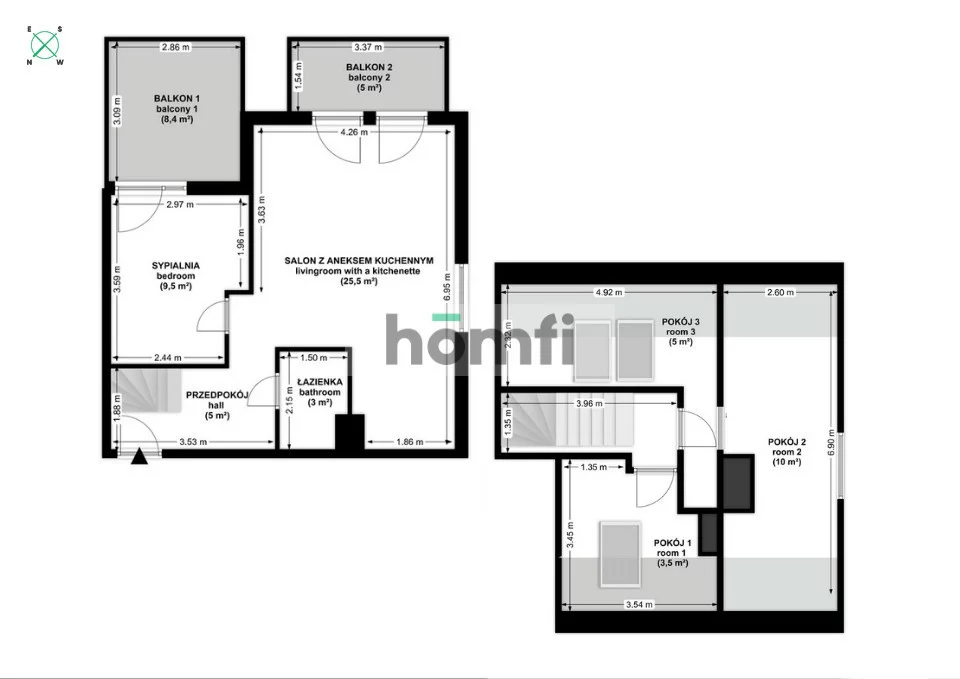 5 pokoi, mieszkanie 60,58 m², piętro 2, oferta nr , 25304/2089/OMS, Kraków, Wzgórza Krzesławickie, Gustawa Morcinka