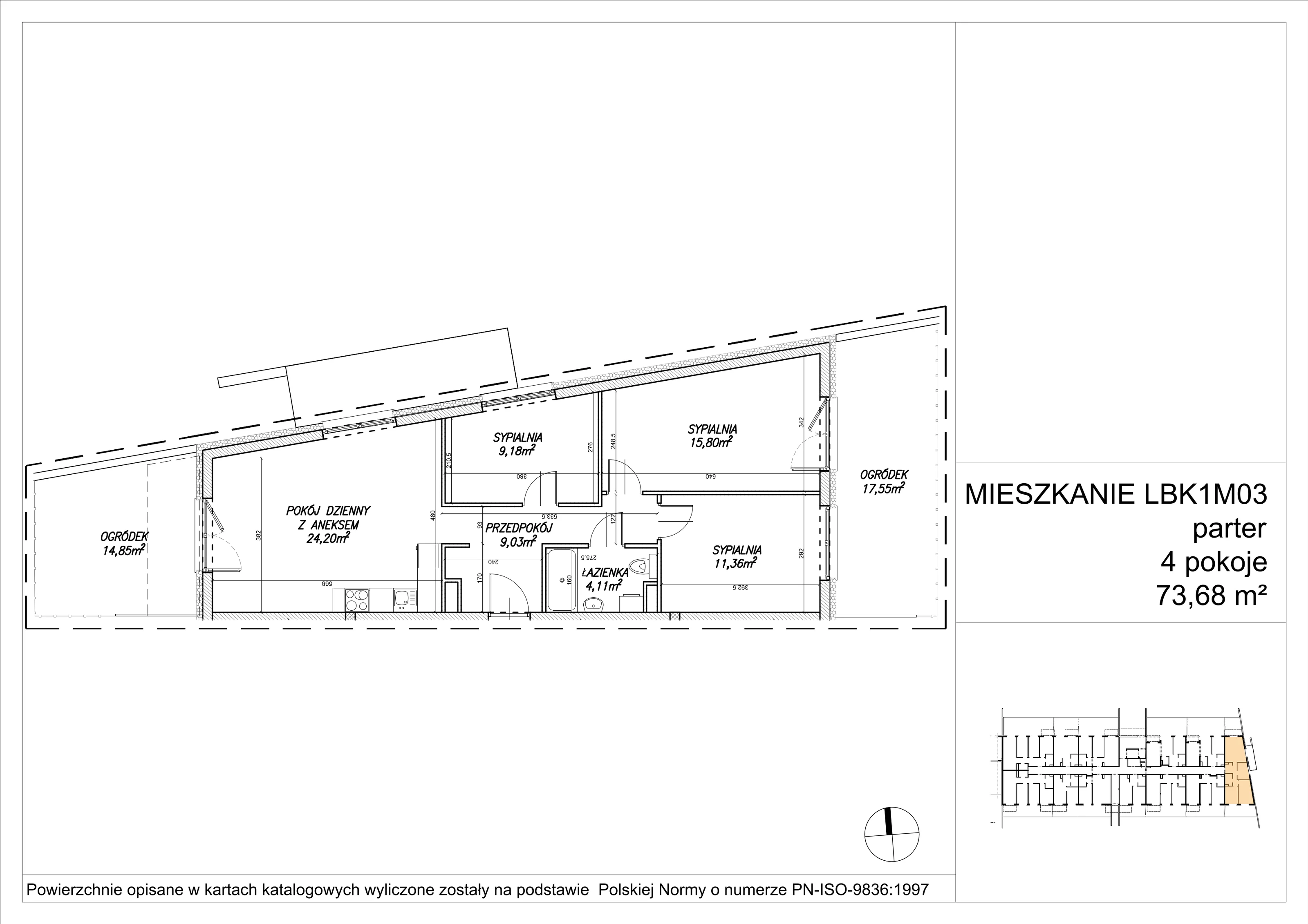 4 pokoje, mieszkanie 73,89 m², piętro 2, oferta nr LBK1M27, Lipa Piotrkowska, Wrocław, Lipa Piotrowska, Psie Pole, ul Szałwiowa 6