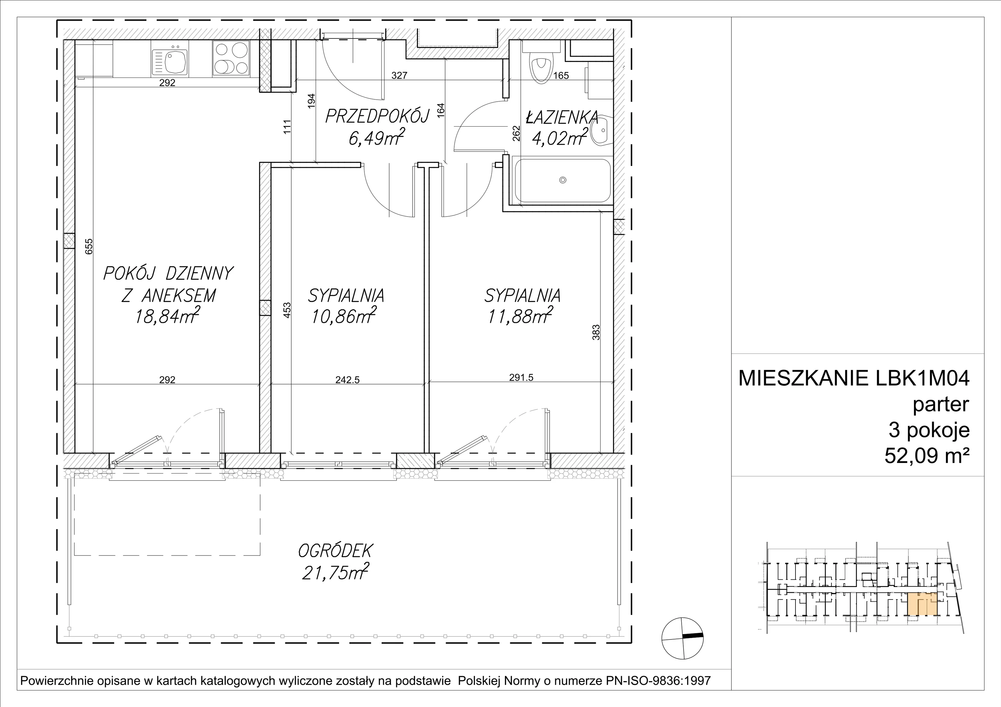 3 pokoje, mieszkanie 49,75 m², piętro 2, oferta nr LAK1M09, Lipa Piotrkowska, Wrocław, Lipa Piotrowska, Psie Pole, ul Szałwiowa 6