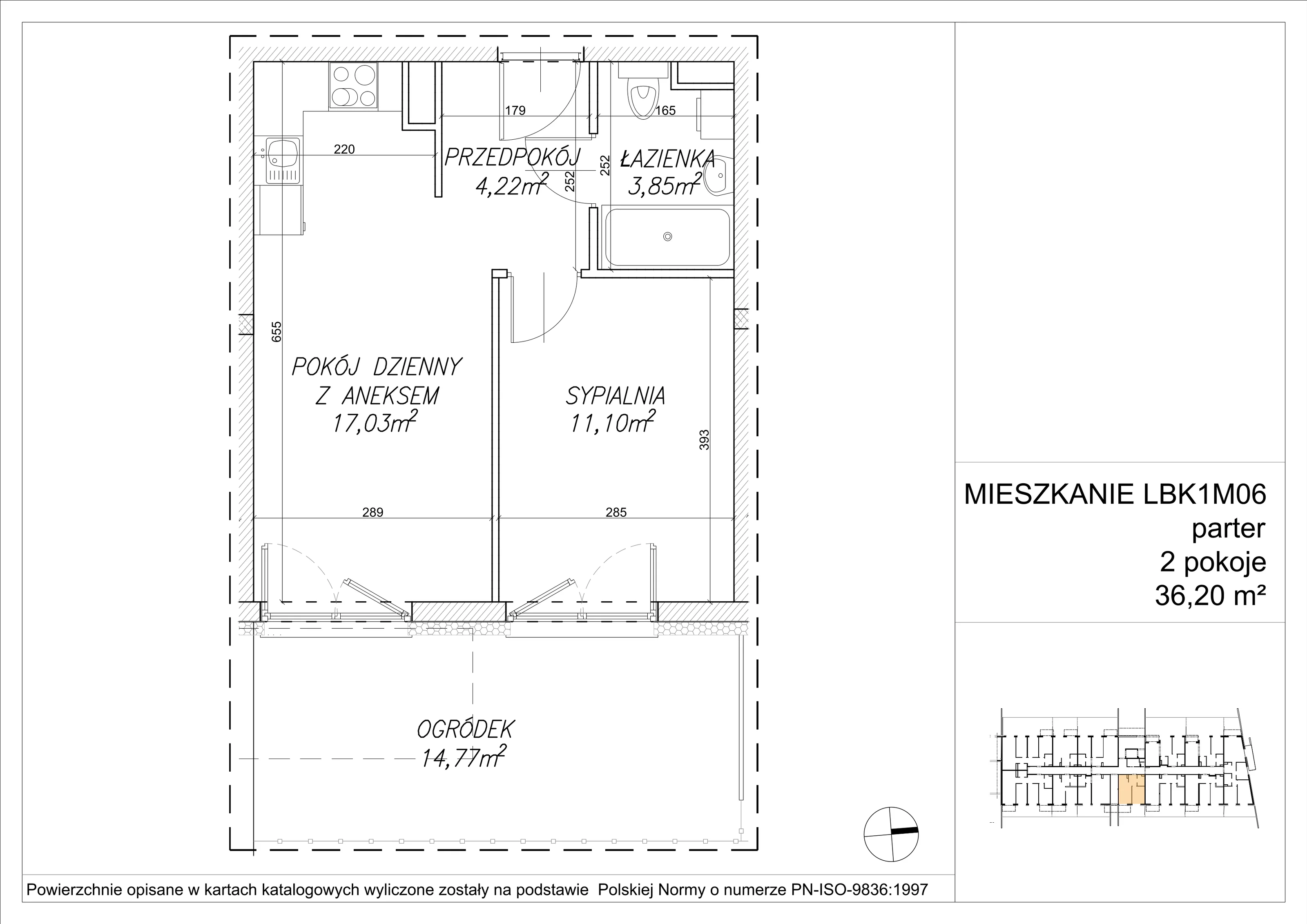 2 pokoje, mieszkanie 36,21 m², parter, oferta nr LBK1M06, Lipa Piotrkowska, Wrocław, Lipa Piotrowska, Psie Pole, ul Szałwiowa 6