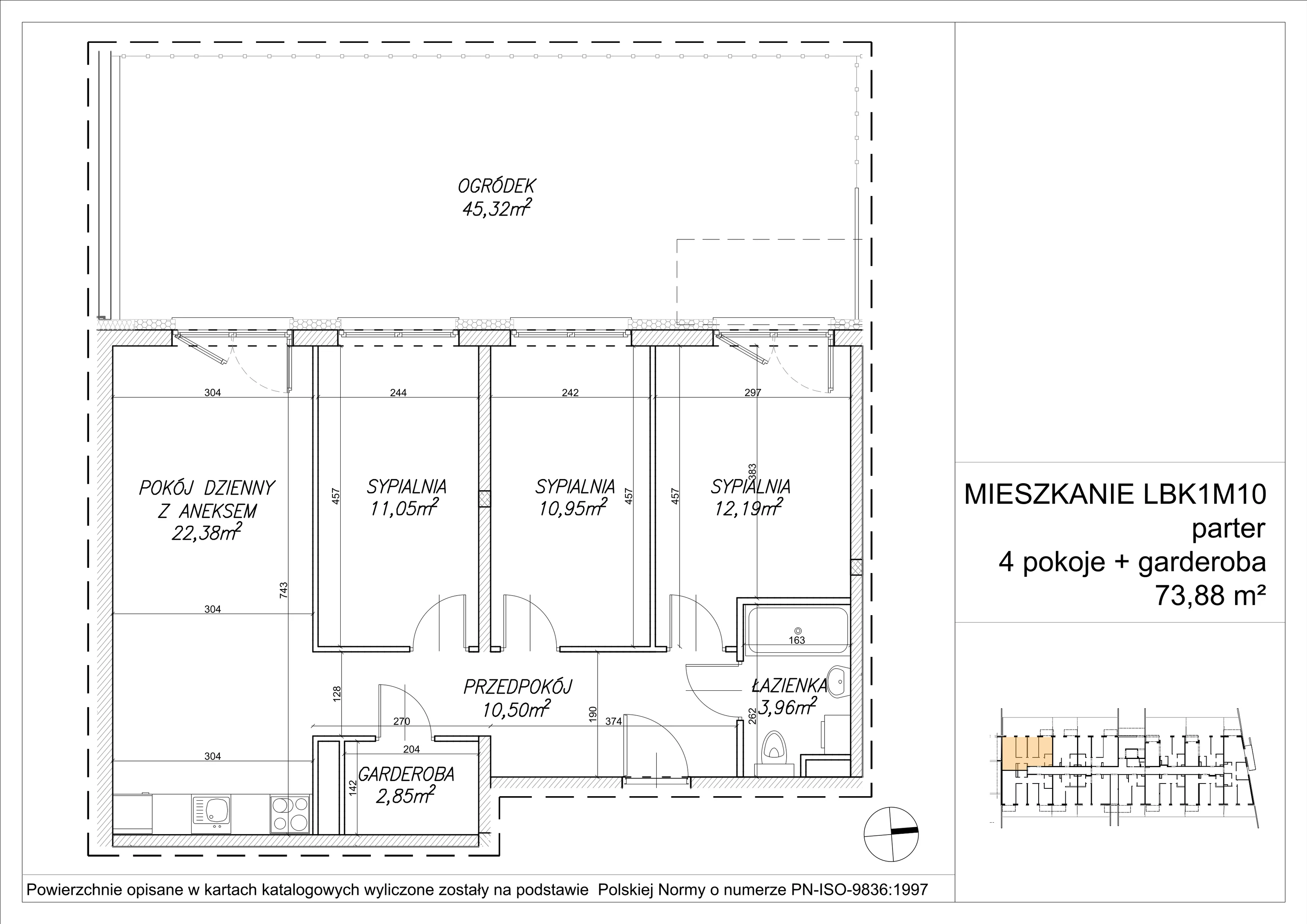 4 pokoje, mieszkanie 73,94 m², parter, oferta nr LBK1M10, Lipa Piotrkowska, Wrocław, Lipa Piotrowska, Psie Pole, ul Szałwiowa 6