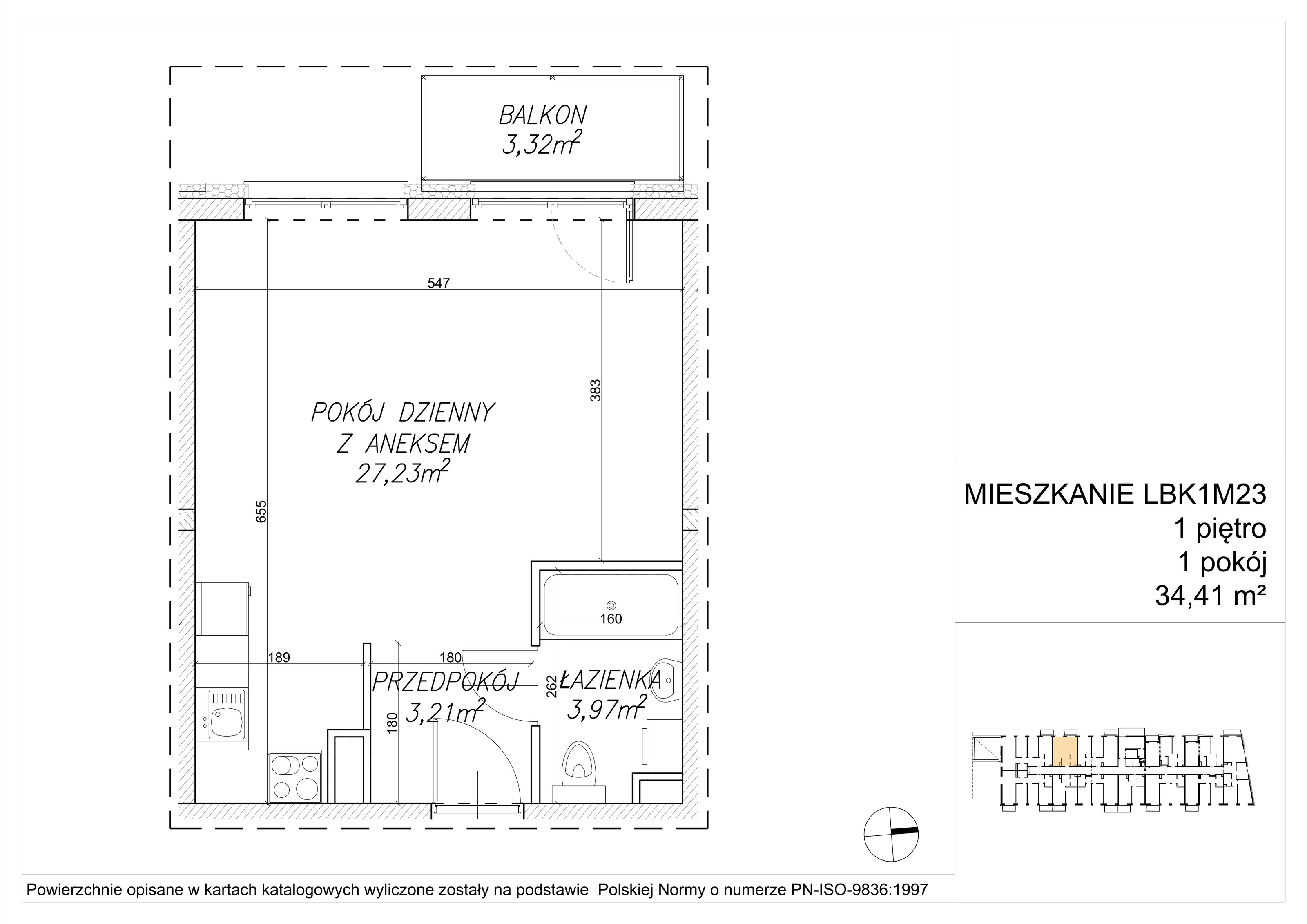 1 pokój, mieszkanie 34,44 m², piętro 1, oferta nr LBK1M23, Lipa Piotrkowska, Wrocław, Lipa Piotrowska, Psie Pole, ul Szałwiowa 6