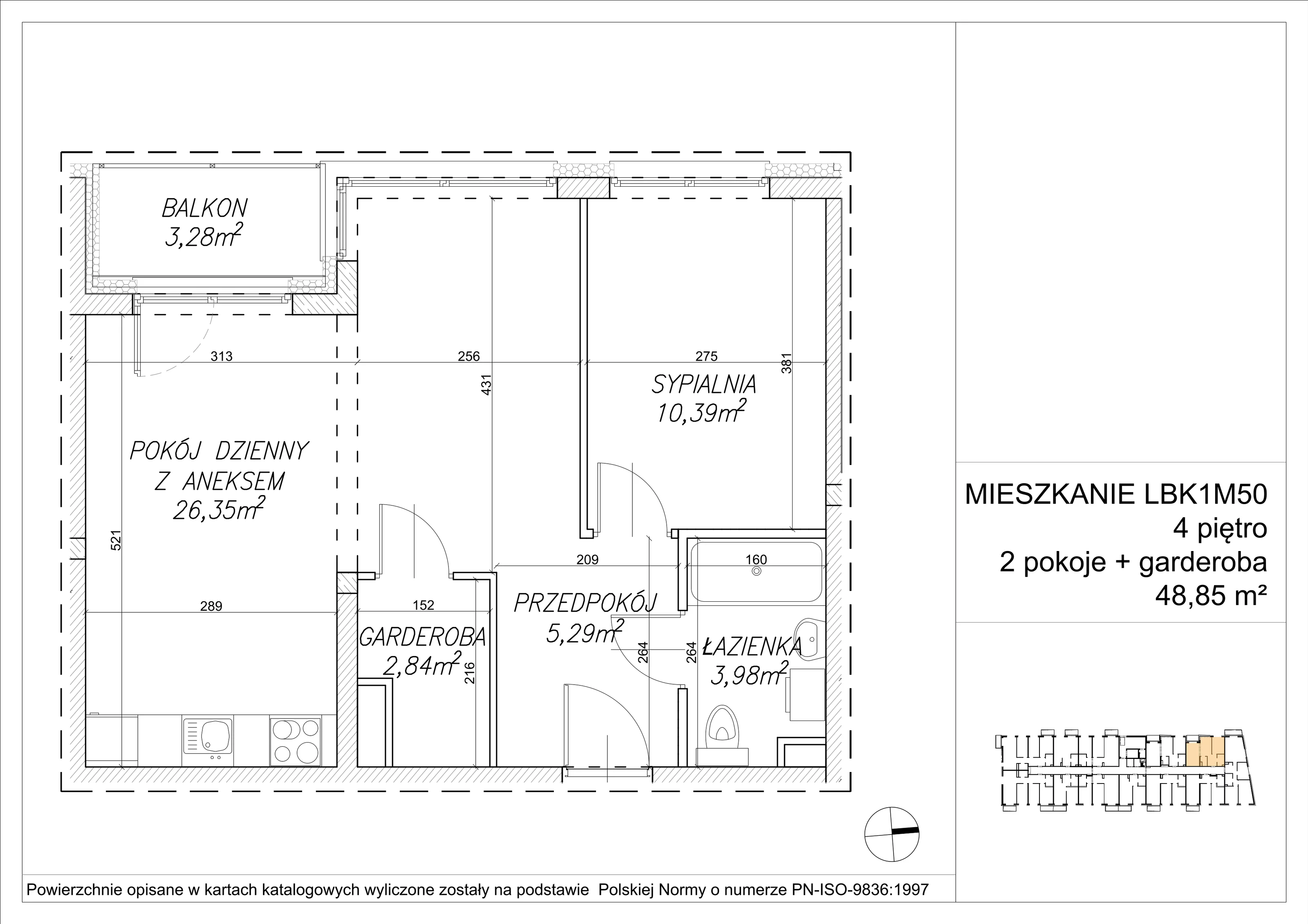 2 pokoje, mieszkanie 48,87 m², piętro 4, oferta nr LBK1M50, Lipa Piotrkowska, Wrocław, Lipa Piotrowska, Psie Pole, ul Szałwiowa 6