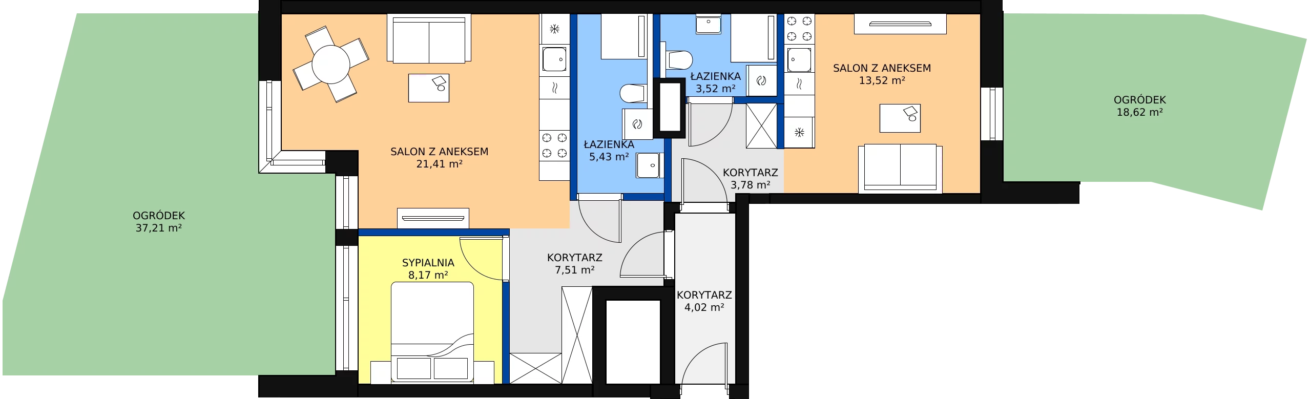 Zalety apartamentu 70.19 m², L0/K3/03