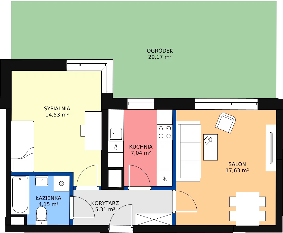 Zalety apartamentu 50.32 m², L0/K3/10