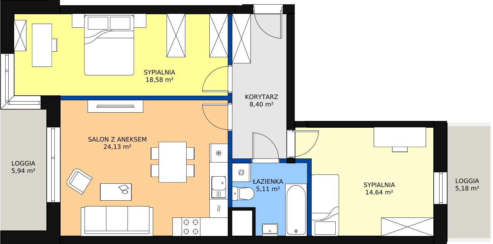 Zalety apartamentu 73.2 m², L4/K1/05