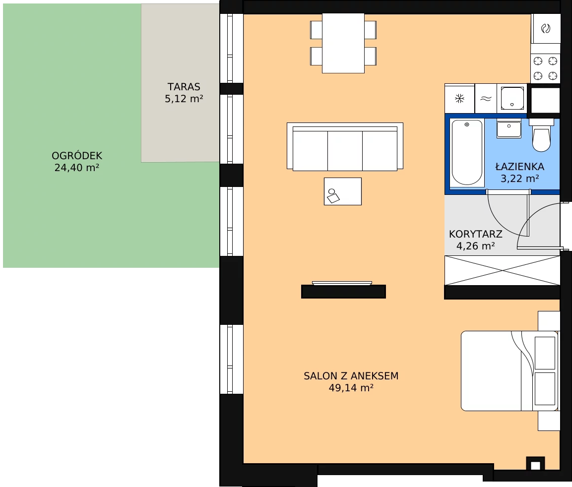 Zalety apartamentu 57.17 m², 00.5.M10