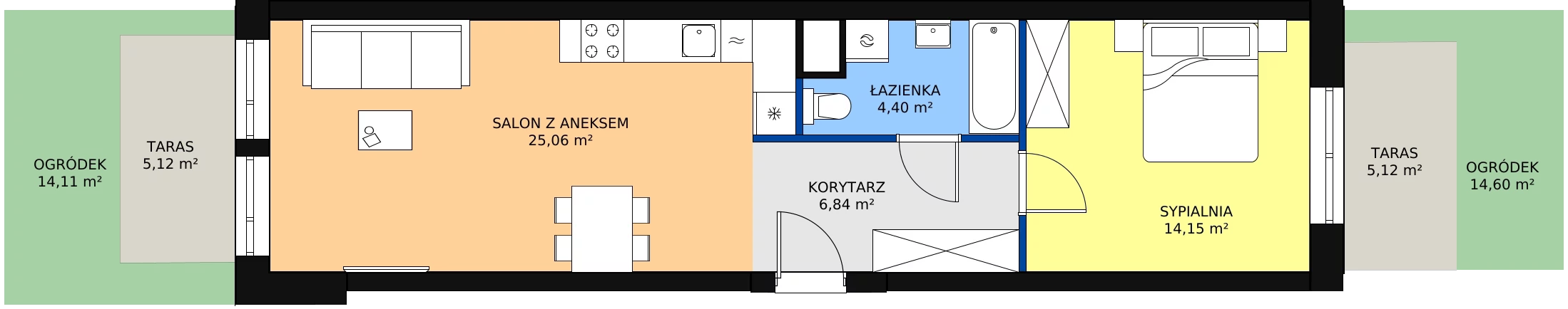 Zalety mieszkania 51.26 m², 00.6.M02