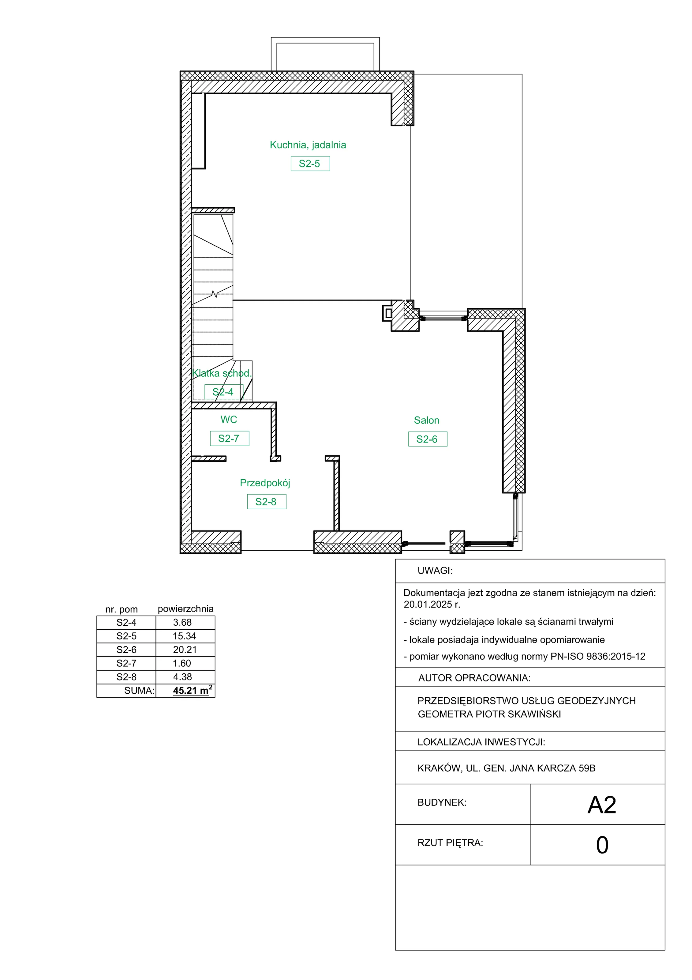 Dom 143,48 m², oferta nr A2, Domy na Zielonym Uroczysku, Kraków, Dębniki, Skotniki, ul. Generała Jana Karcza
