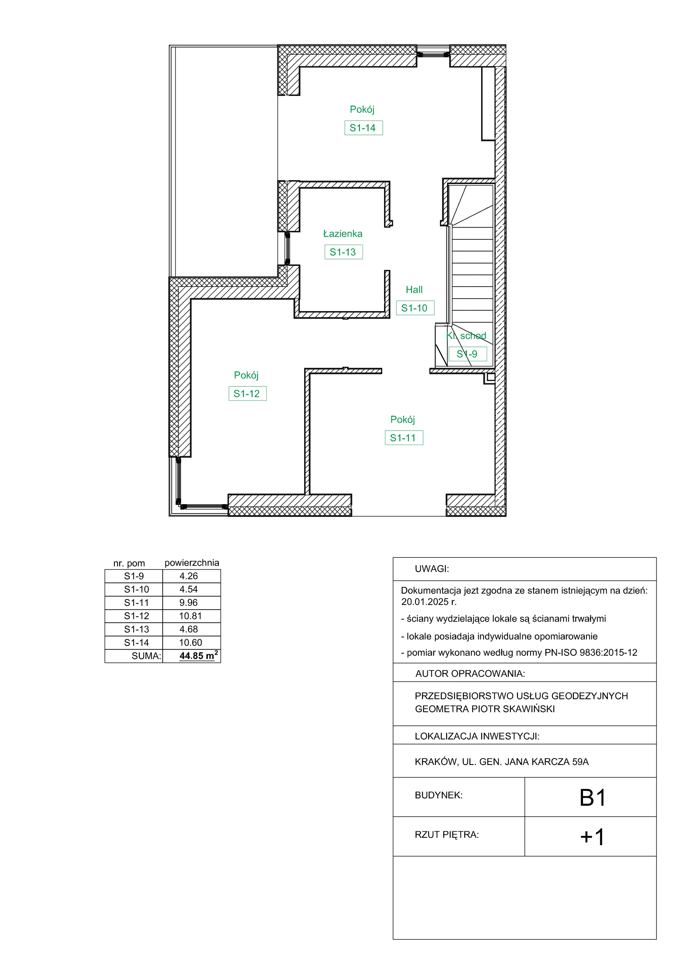 Dom 144,33 m², oferta nr B1, Domy na Zielonym Uroczysku, Kraków, Dębniki, Skotniki, ul. Generała Jana Karcza