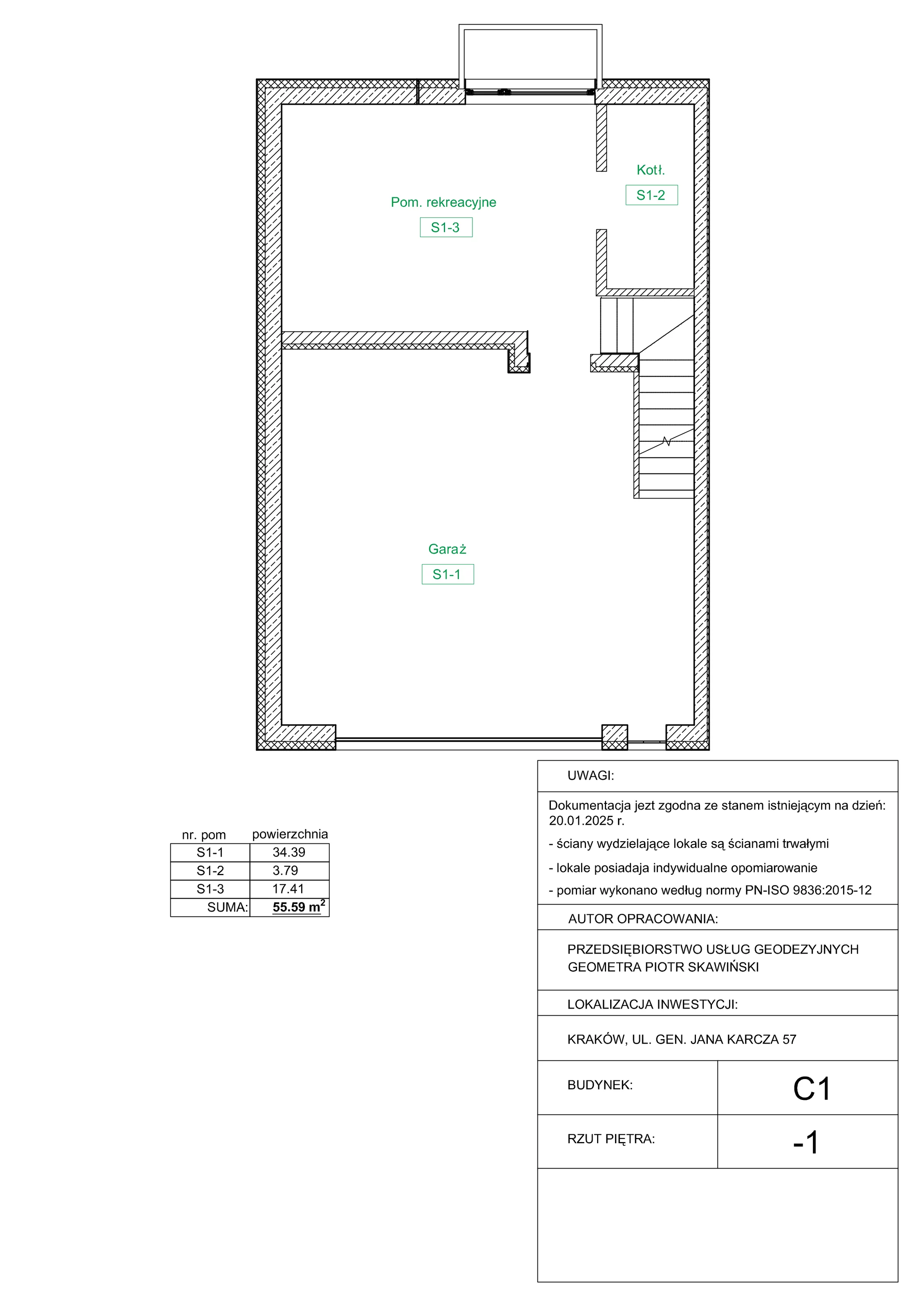 Dom 147,09 m², oferta nr C1, Domy na Zielonym Uroczysku, Kraków, Dębniki, Skotniki, ul. Generała Jana Karcza