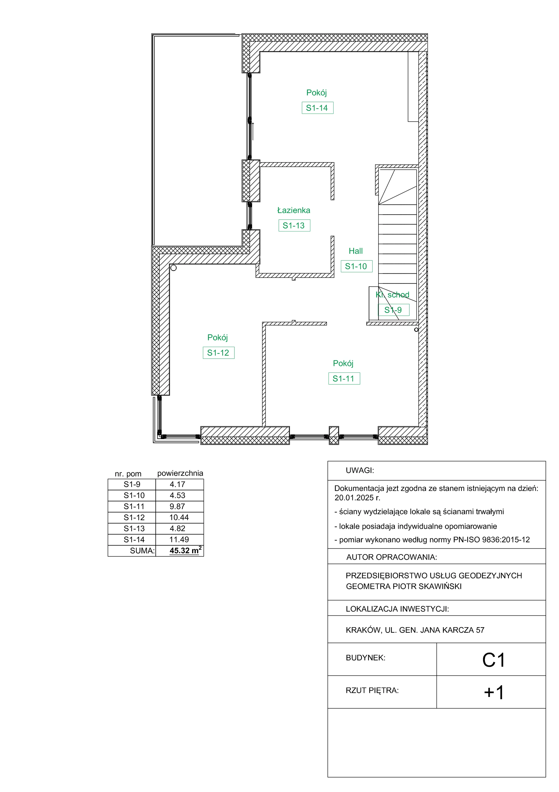 Dom 147,09 m², oferta nr C1, Domy na Zielonym Uroczysku, Kraków, Dębniki, Skotniki, ul. Generała Jana Karcza